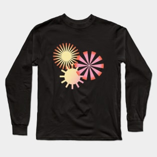 Colorful Geometric Shape Art Desgin Long Sleeve T-Shirt